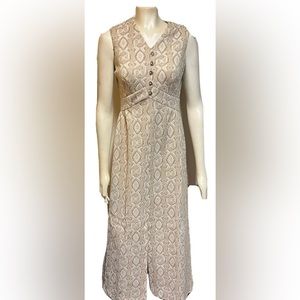 Vintage RARE BDL God Lurex Maxi Dress Formal Hollywood Regency  Size 7 SEE PHOTO